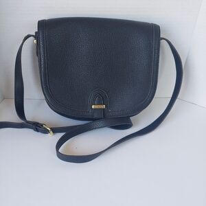 Anne Klein Black Leather Crossbody Bag